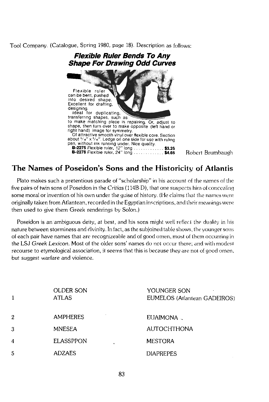 The Names Of Poseidon S Sons And The Historicity Of Atlantis Robert Brumbaugh Ancient Philosophy Philosophy Documentation Center (with goddesses) by amphitrite, his wife (a nereid/sea nymph): robert brumbaugh
